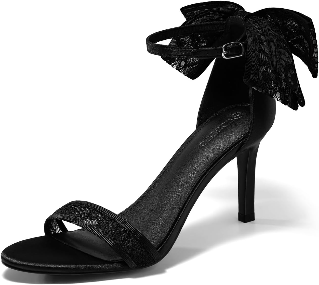 Stylish Womens High Heels Sandals with Lace Bow Tie Design