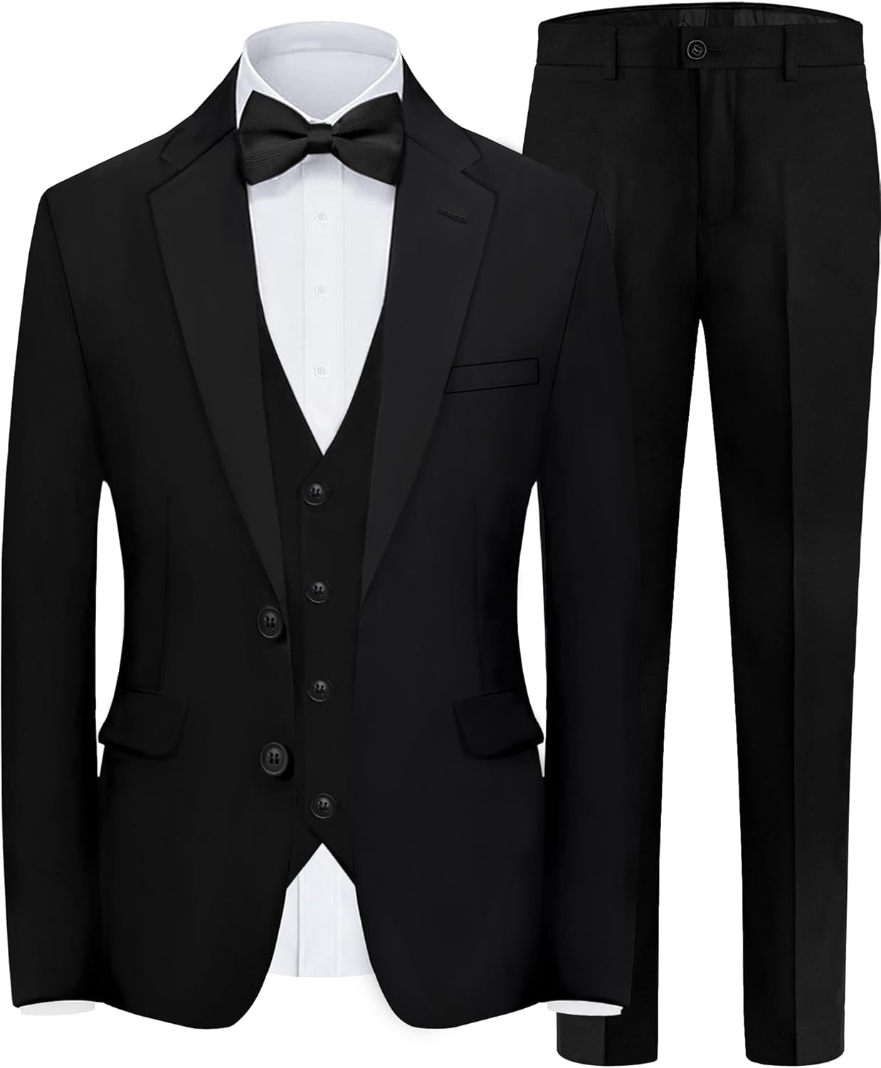 Men's Slim Fit 5-Piece Suit Set with Stretch for All Occasions