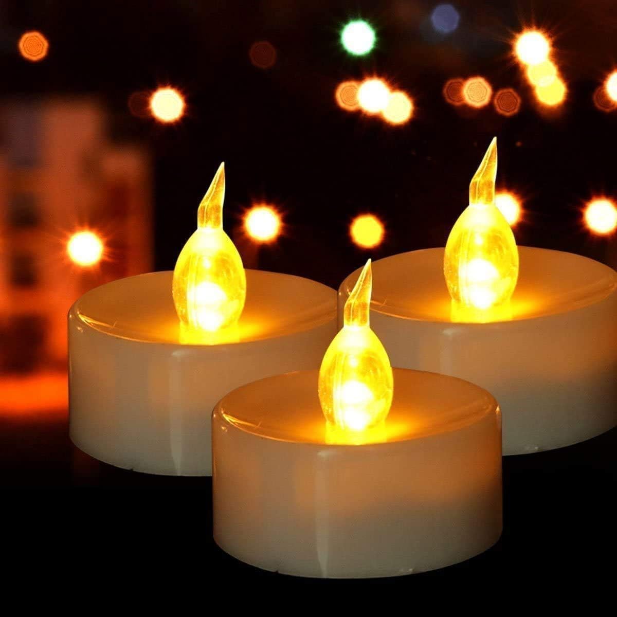 Flameless Tea Lights Candles for Home Decoration and Events