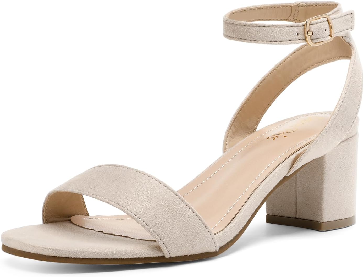 DREAM PAIRS Women's Open Toe Ankle Strap Chunky Heels Sandals