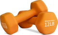 Balelinko Neoprene Hex Dumbbells 12 lb Pair - Stable Home Weights
