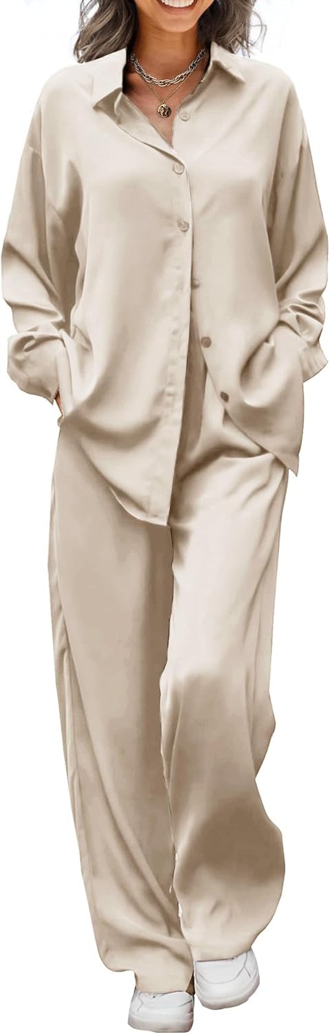 Ekouaer Womens Satin Silky Pajama Set for Ultimate Comfort