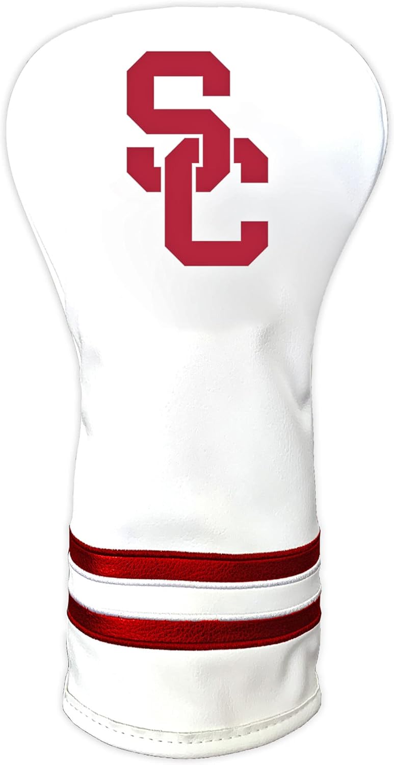 NCAA White Vintage Driver Golf Club Headcover for Team Spirit