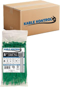Kable Kontrol Green Zip Ties 8 in 10,000 Pcs - Bulk Cable Management