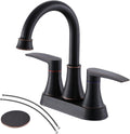 Lead-Free 2-Handle Oil Rubbed Bronze Bathroom Sink Faucet - Easy