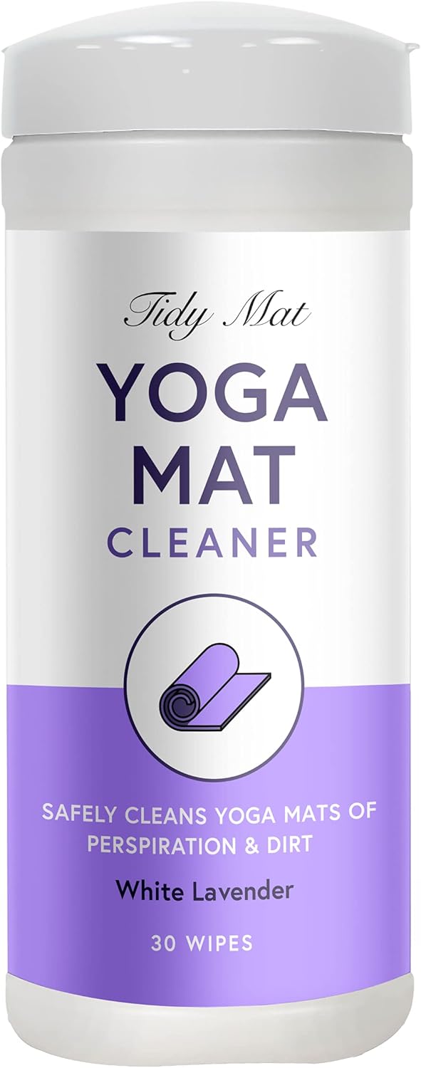 30 White Lavender Yoga Wipes - Tidy Mat Sparkle