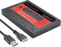 SSD Enclosure 2.5ft SATA to USB 3.0 Tool-Free - Retro Tape Design