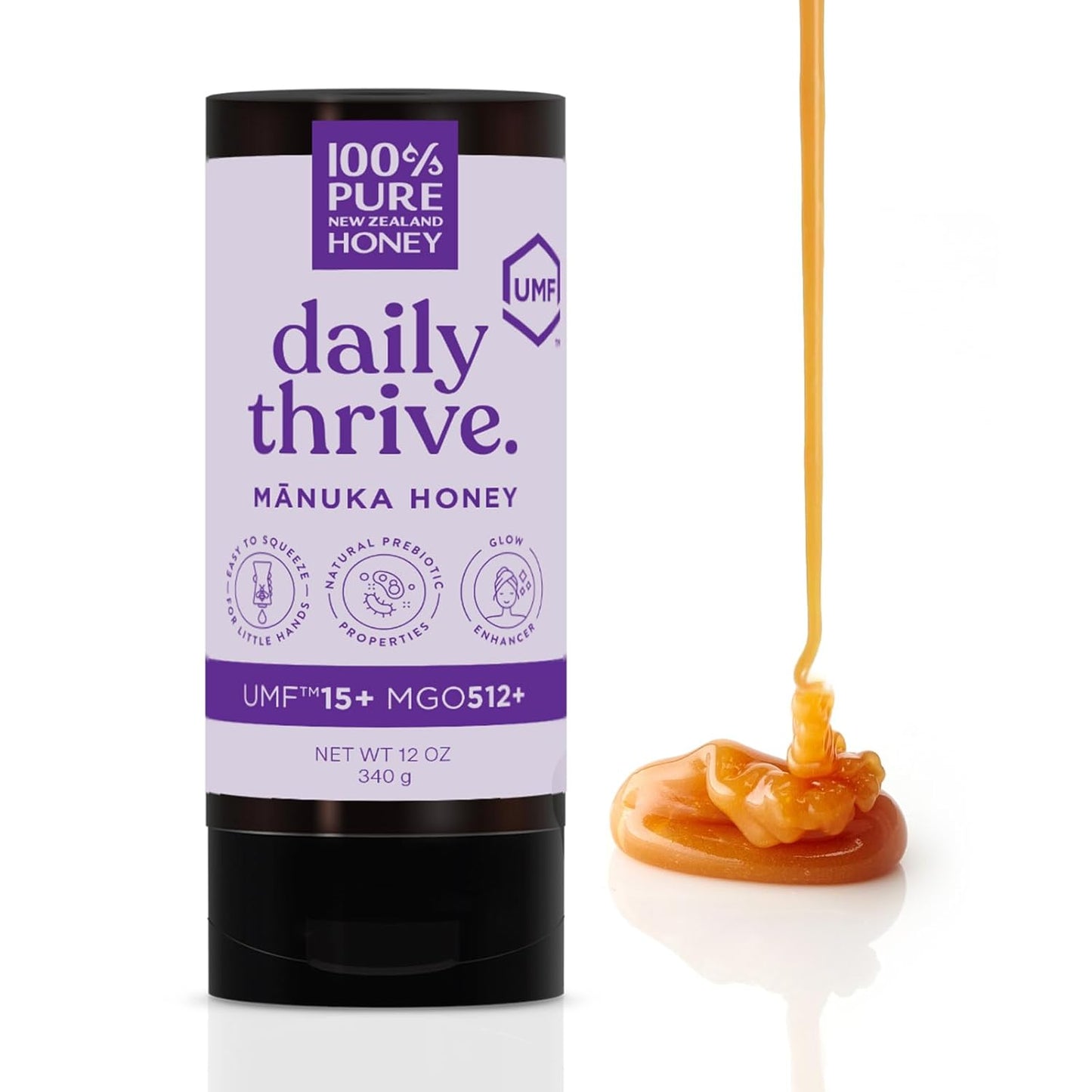 100% Pure New Zealand UMF 15+ Manuka Honey for Daily Health