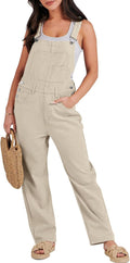 ANRABESS Overalls for Women Loose Fit Denim Jumpsuit - Versatile Fall