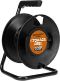 Extension Cord Reel with Metal Stand - Portable 100 ft Capacity