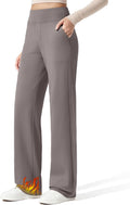 G4Free Women Fleece Lined Wide Leg Pants - Warm Everyday Workwear
