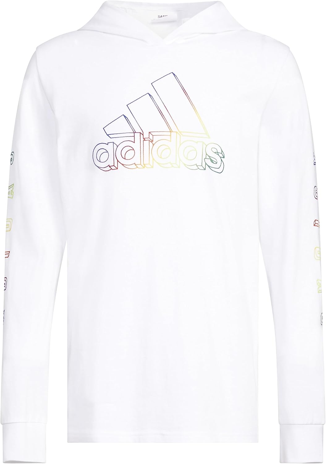 adidas Boys' Logo Hooded T-Shirt for Comfort