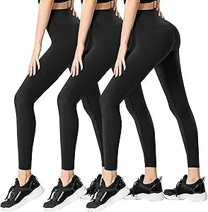 FULLSOFT 3 Pack Leggings for Women High Waisted Tummy Control