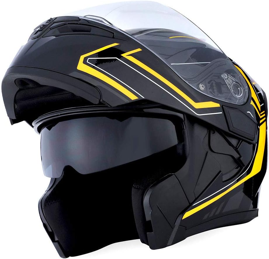 1Storm Motorcycle Modular Full Face Helmet with Dual Visor