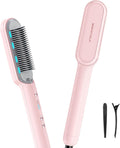 Wavytalk Hair Straightener Brush - Ionic 6-Heat Quick Straightener