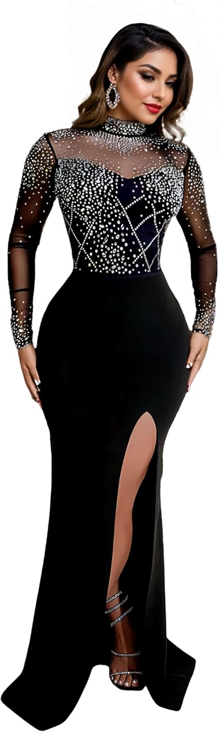 Rhinestone Embellished Formal Gowns for Women 2025 - Elegant Style