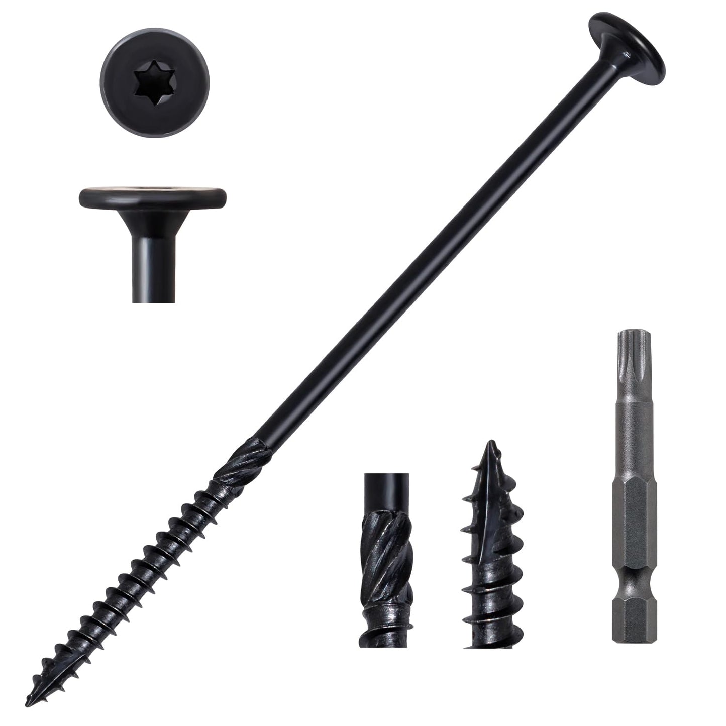 LIONMAX Structural Wood Lag Screws for Heavy Duty Construction