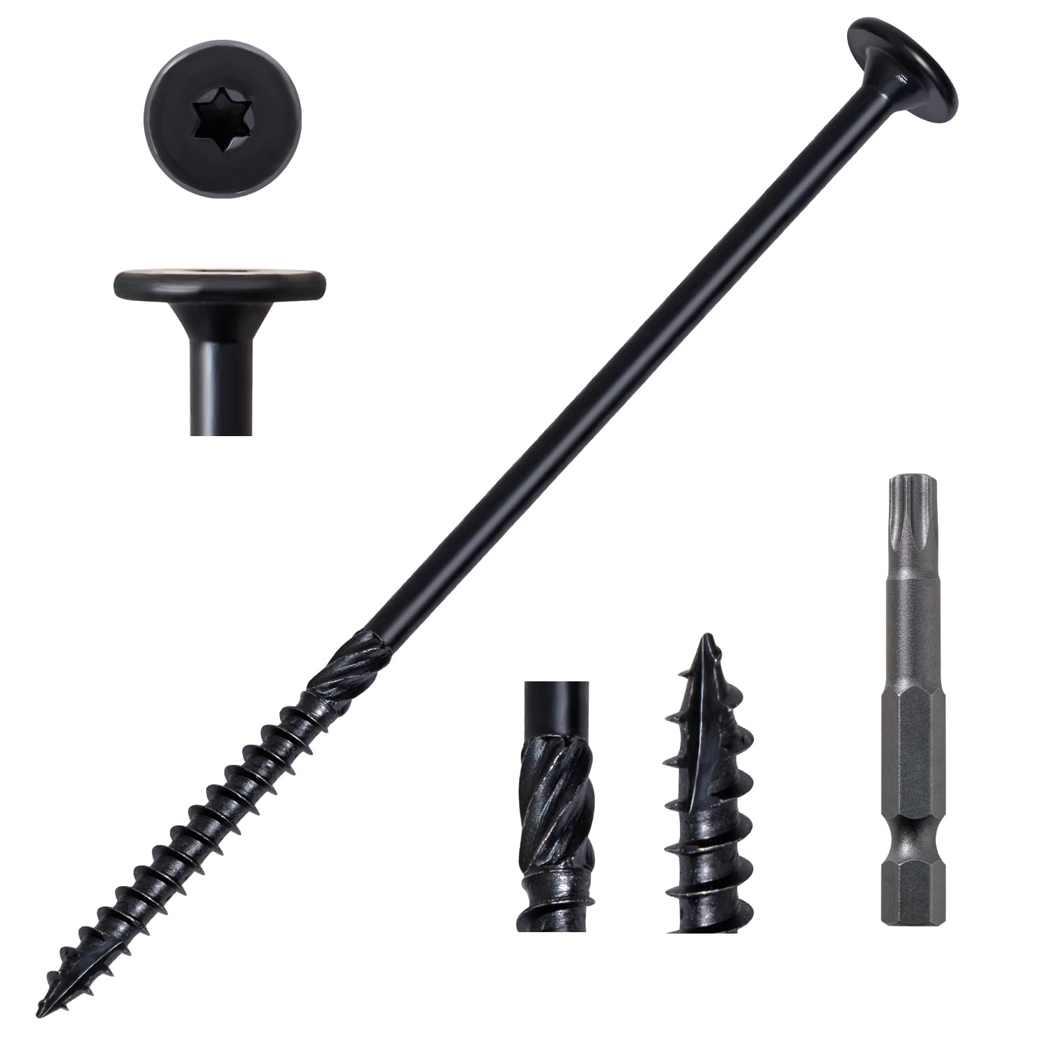 LIONMAX Structural Wood Lag Screws for Heavy Duty Construction