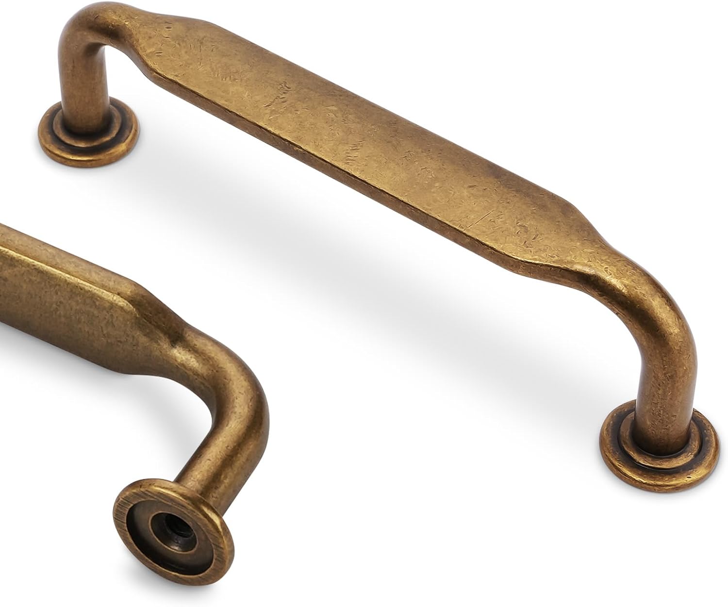 Antique Brass Cabinet Pulls - 10 Pack 3-3/4 Inch Handles