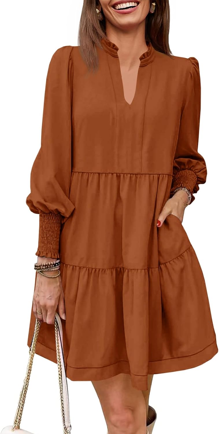 Imily Bela Womens Fall Long Sleeve Tunic Dress for All Occasions