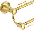 Adjustable Retractable 15-27 in Brushed Gold Double Towel Bar - Space