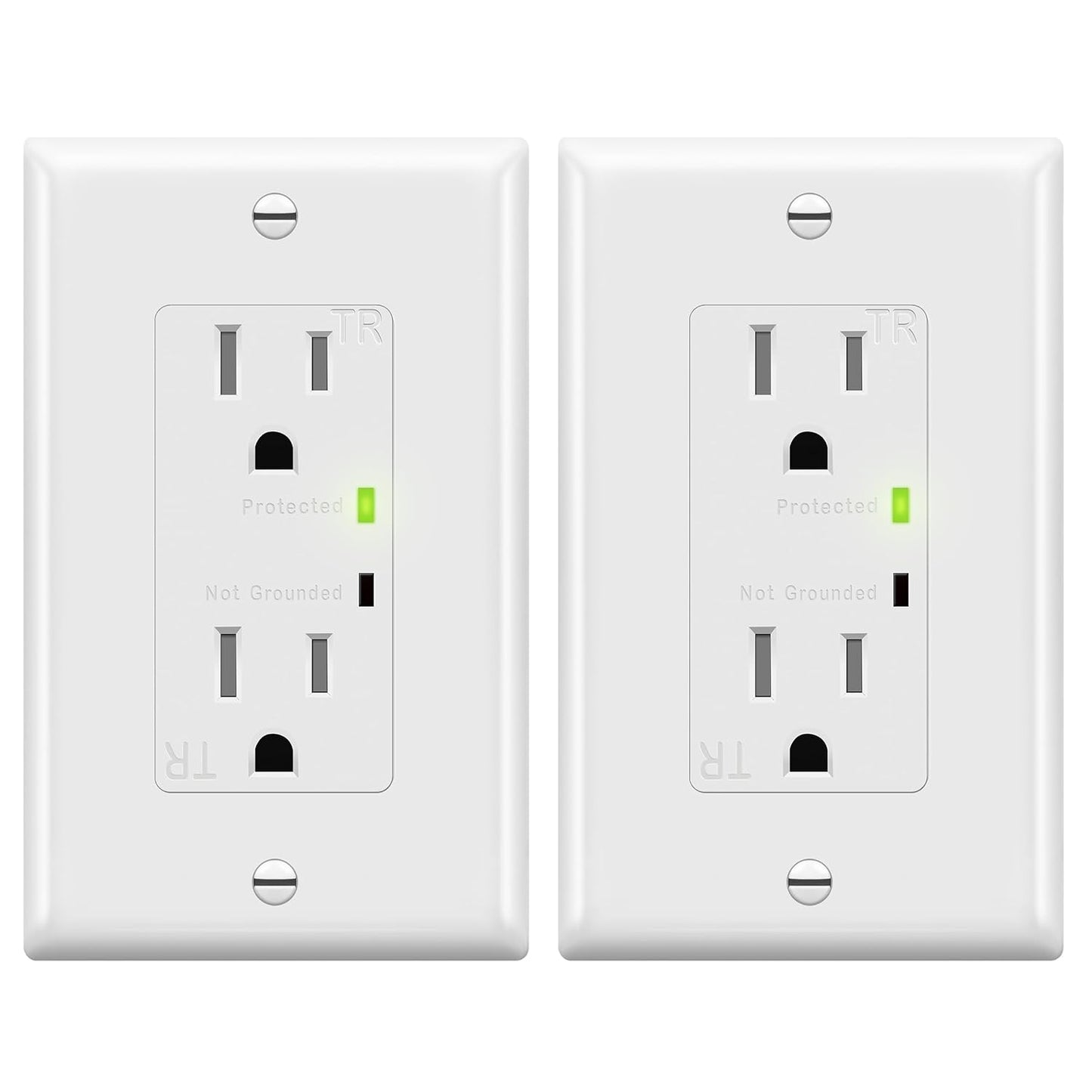 TOPGREENER Decorator Receptacle Outlet with Surge Protection