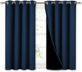 Moroccan Blue Blackout Curtains 2 Panels 52in x 45in - Full Thermal