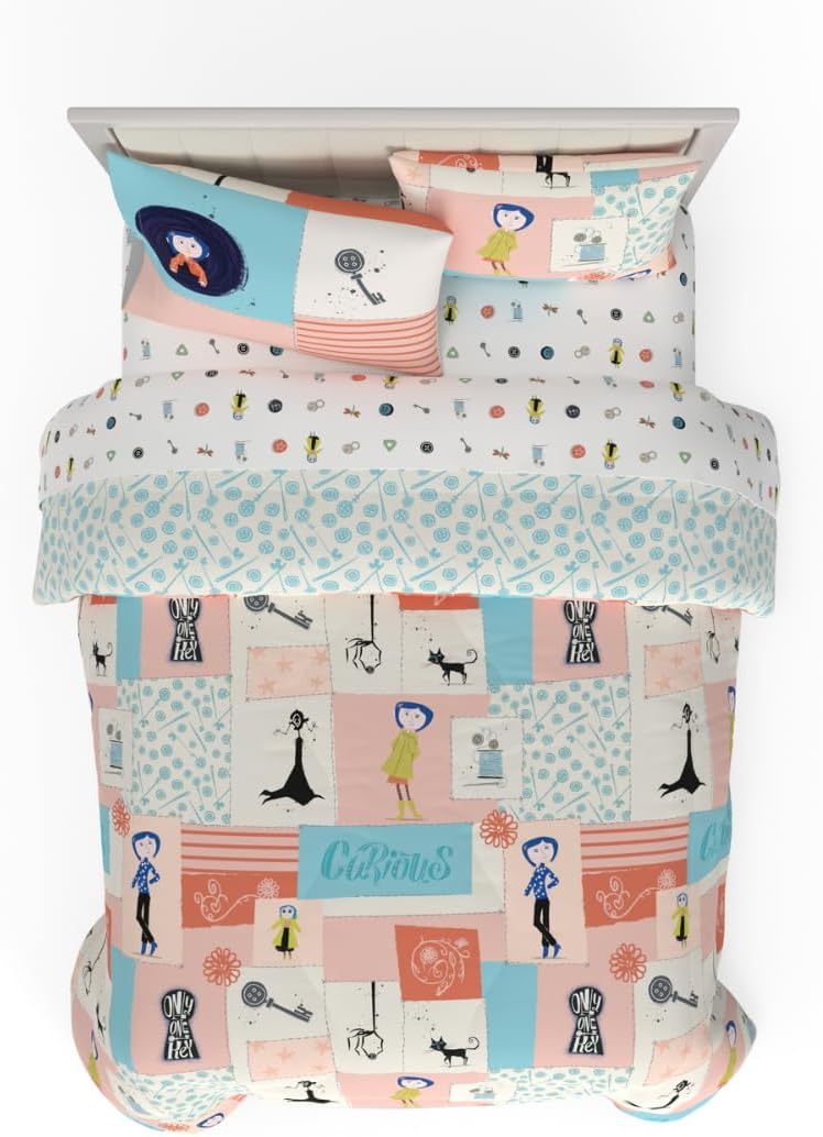 Coraline Kids Bedding Super Soft Reversible Comforter Set