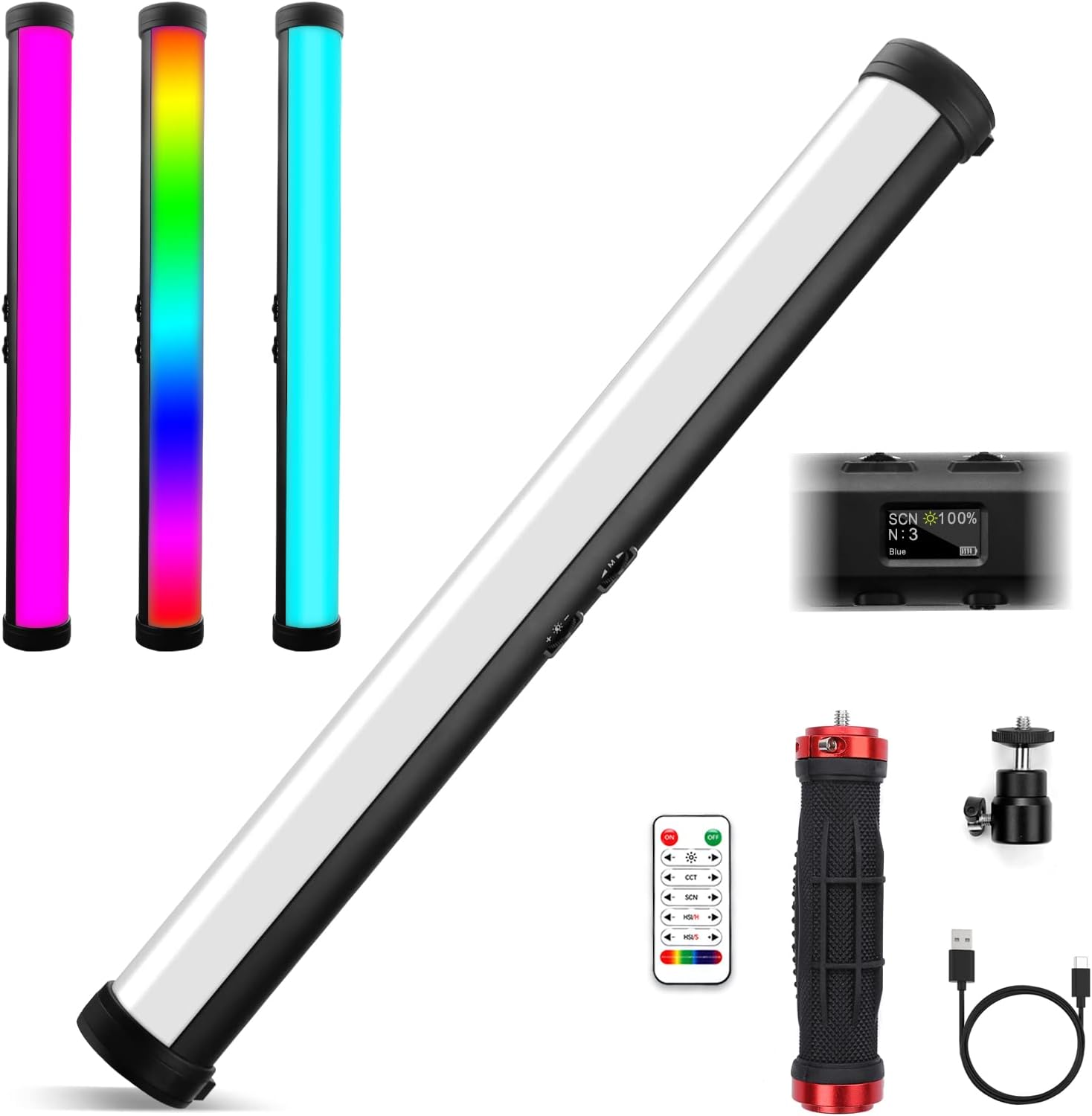 RGB Led Video Light Stick Wand for Photography and Streaming