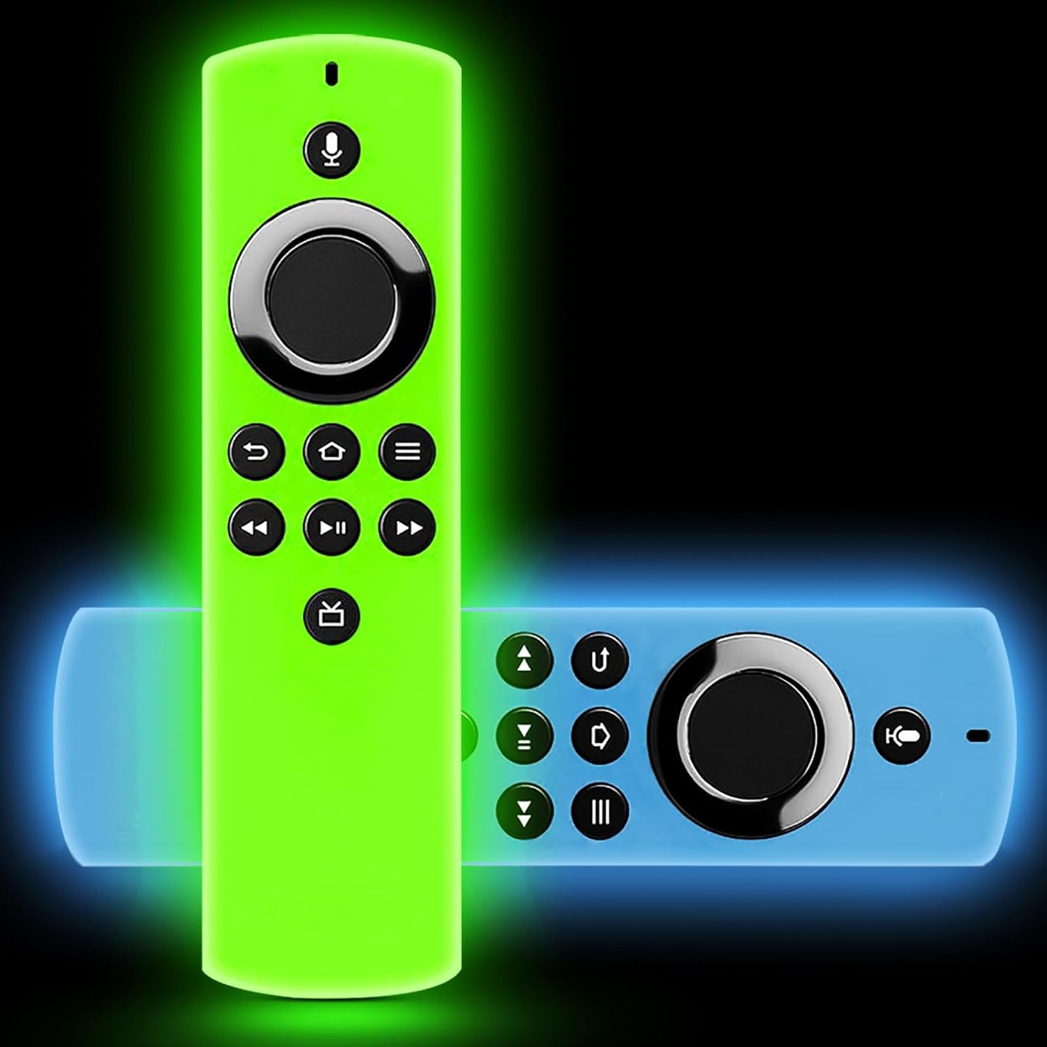 Glow-in-the-Dark Remote Cover Duo for TV Stick Lite 2020 - Anti-Slip Silicone