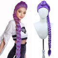 Long Purple Braid Wig for Girls Women - Cosplay Halloween