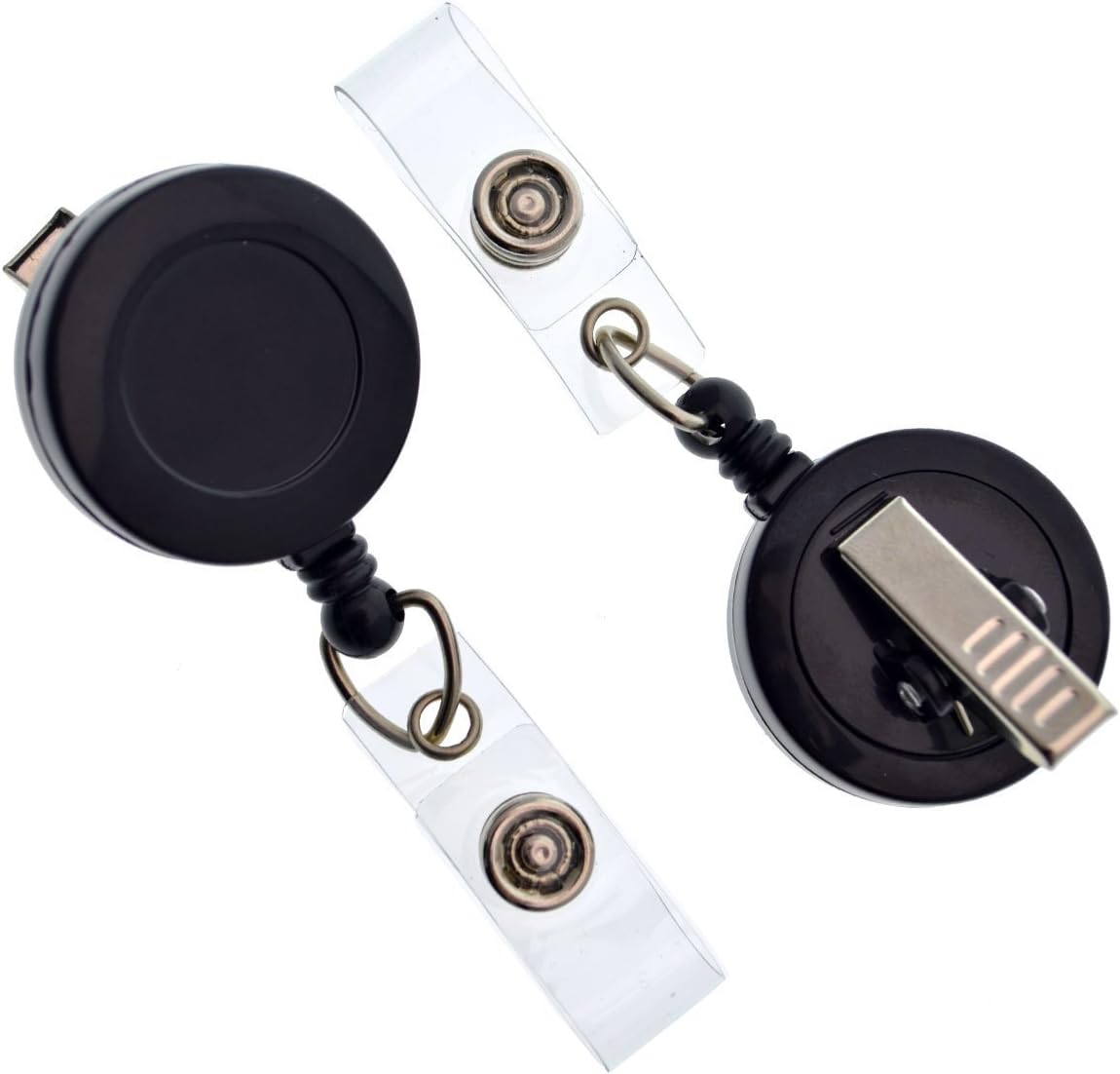 Bulk Premium Black Retractable Name Badge Reels for Teams