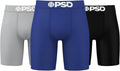 PSD Men's Basic Solid Boxer Briefs 7 in Inseam - Comfortable Support