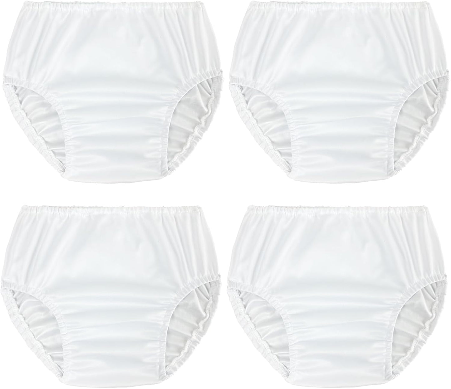 Premium Reusable Toddler Diaper Covers x4 - White 4T
