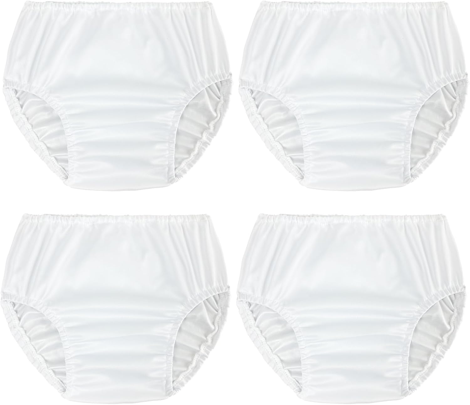 Premium Reusable Toddler Diaper Covers x4 - White 4T