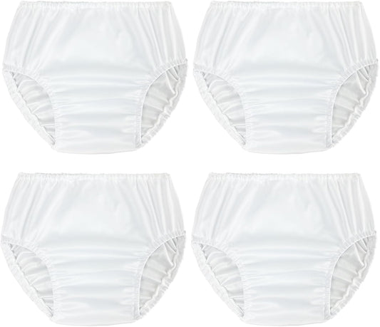 Premium Reusable Toddler Diaper Covers x4 - White 4T