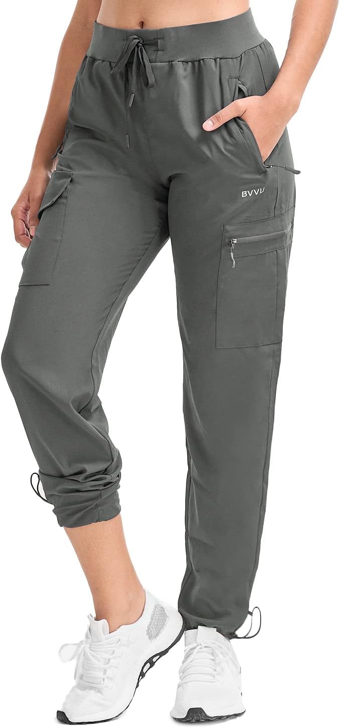 BVVU Women's Hiking Pants Lightweight Quick Dry Outdoor Joggers