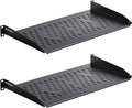 RackPath 1U Cantilever 10in Rack Shelf 2-Pack - Space-Saving Support
