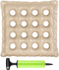 Pressure Relief Inflatable Seat Cushion: Comfort Waffle Pads