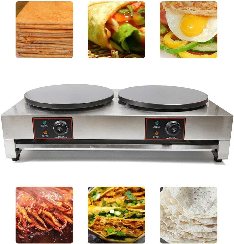 16 Electric Crepe Maker: Non Stick, Commercial Quality