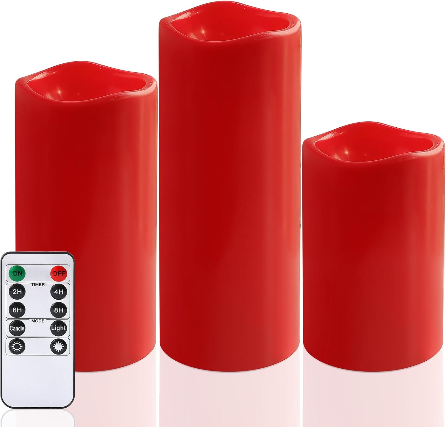 NURADA Large Waterproof Flameless Candles for Outdoor Decor
