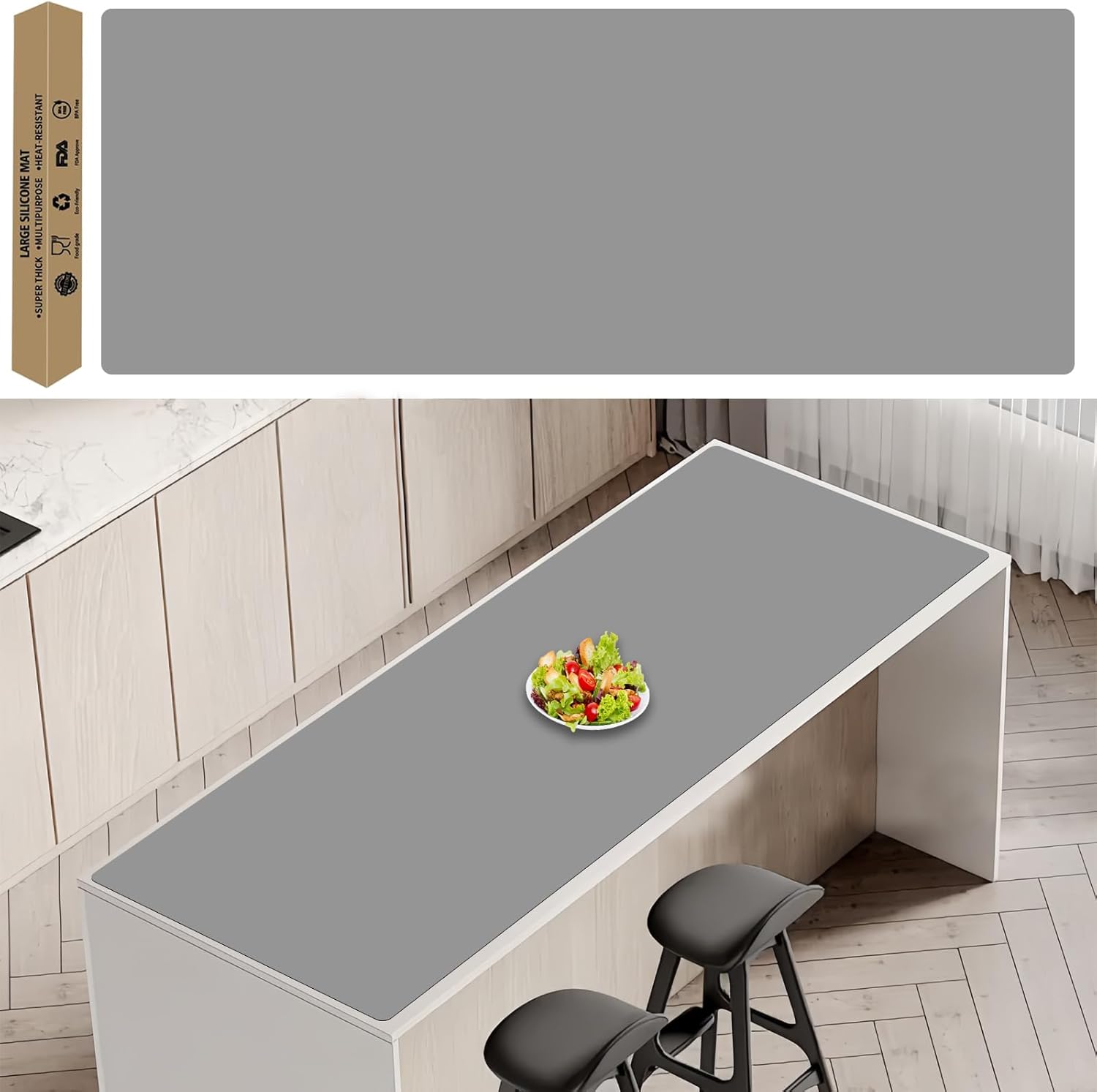 Extra Large Silicone Kitchen Counter Mat for Heat Resistance