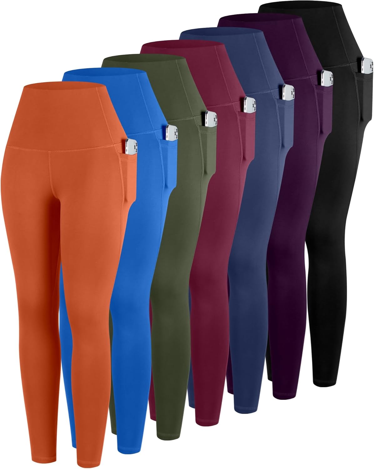 ATHVOTAR Leggings with Pockets for Women - 7 Packs High Waisted