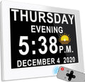 MASSII 8 in Extra Large Dementia Clock - Easy to Read, 19 Alarms