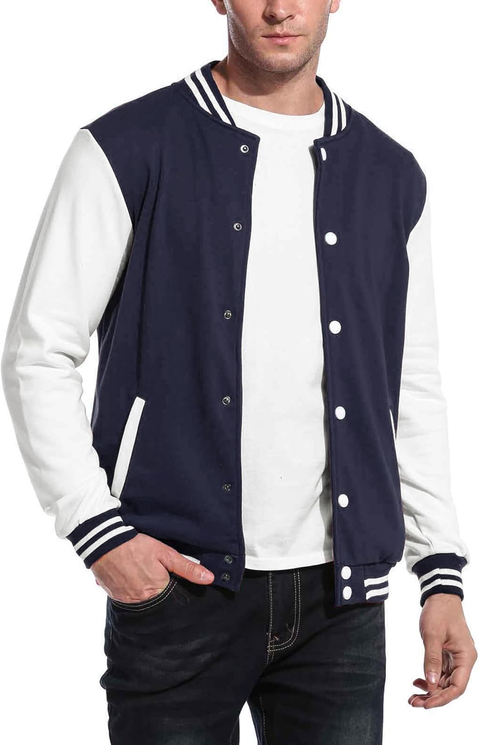 COOFANDY Men's Fashion Varsity Jacket for Stylish Comfort