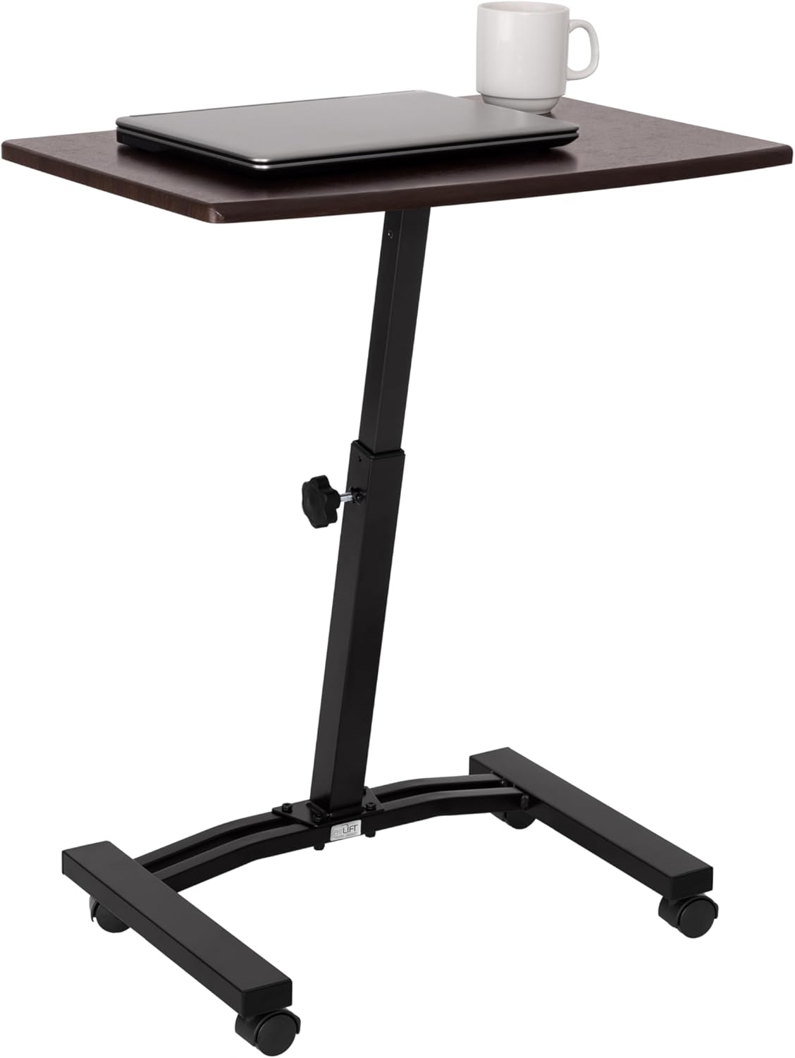 Height-Adjustable Mobile Laptop Desk Cart for Home Office Use