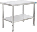 Stainless Steel Prep & Work Table 24 x 36 in - Heavy Duty NSF