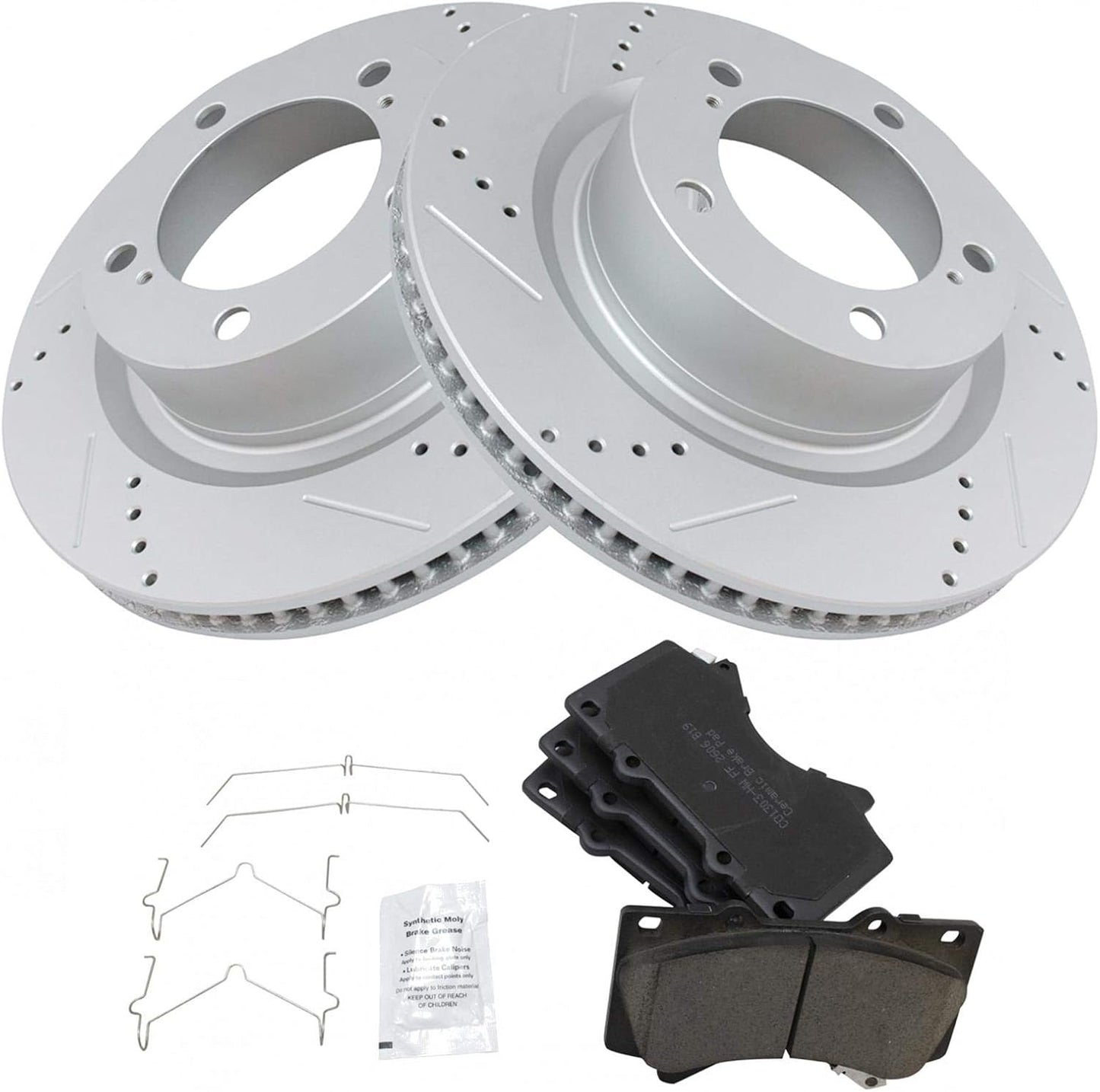 TRQ Front Performance Brake Pad & Rotor Kit for Lexus & Toyota