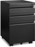 3 Drawer File Cabinet for Home Office - Mobile Locking Filing Cabinet