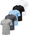 PINSPARK 5 Pack Workout Shirts for Men - Moisture Wicking (Style TGWC)